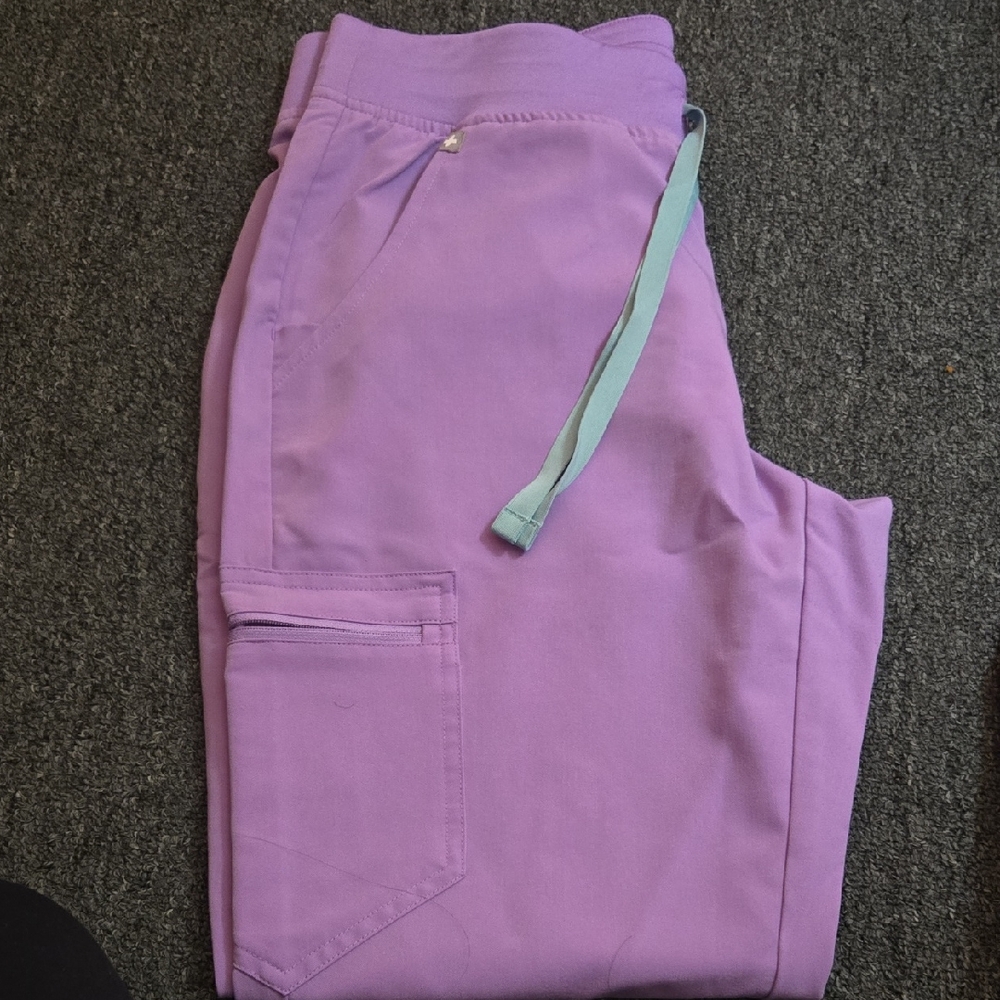 Figs Women's Skinny Pants in Lavender and Teal
